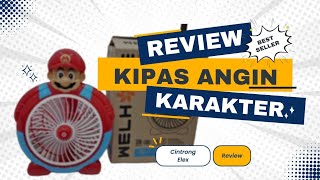 REVIEW  MUNGIL KIPAS ANGIN KARAKTER MARIO MERK WELHOME 10 INCH [upl. by Eynttirb15]