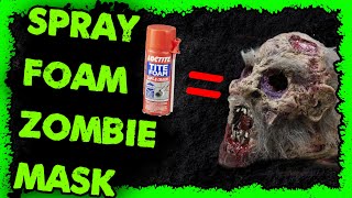 Spray Foam Zombie Mask DIY mask from home depot [upl. by Calise]