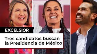 Tres candidatos a la búsqueda de la Presidencia de México [upl. by Airoled294]