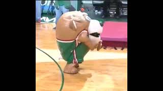 the Milwaukee bucks mascot eat the fan [upl. by Spanos]