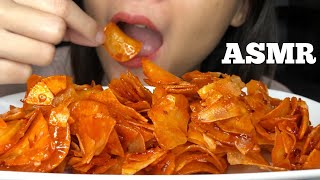 ASMR SPICY TAPIOCA CHIPS  EATING SOUNDS  MYA ASMR [upl. by Anrehs]