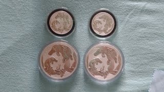 First Look 2021 Australian Platypus Mother amp Baby 2oz amp 10oz Silver Piedfort Coins Unboxing Review [upl. by Rothenberg]