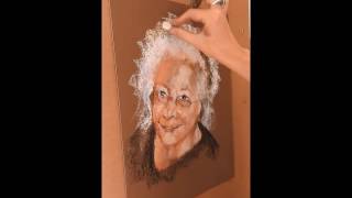 speed painting soft pastel portrait demonstration by Nathalie JAGUIN [upl. by Sundstrom]