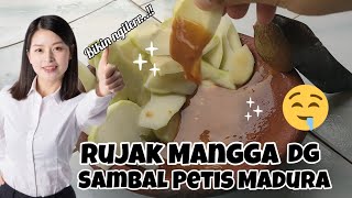 Rujak Mangga Harum Muda Waktu Santai dg Sambal Petis Madura Enak tanpa Gula sudah Sedaaappp 🤤🤤🥵🥵 [upl. by Frannie358]