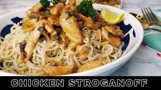 Creamy Chicken Stroganoff  Easy amp Quick Recipe [upl. by Horvitz]