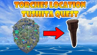 Tushita Sword Torch Locations  Blox Fruits Beginners Guide 2023 [upl. by Laon657]