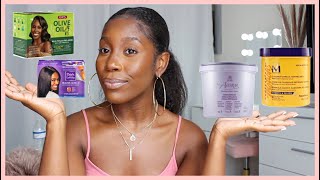 Which Relaxer Should You Use Lye Vs No Lye Strength Brand  Relaxed Hair [upl. by Pubilis]