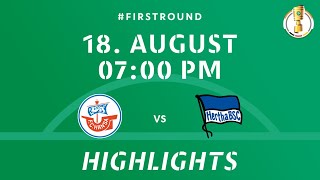 DFBPokal 202425 Round 1  FC Hansa Rostock vs Hertha BSC  DFB Pokal Highlights  August 18 2024 [upl. by Berenice]