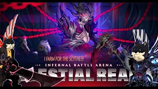 AQW Infernal Arena Celestial realm full walkthough getting my 40 scythe [upl. by Yznil]