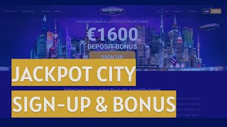 Jackpot City Casino How to SignUp amp Bonuses [upl. by Tanner]