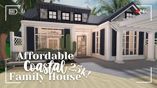 bloxburg  🌿 ꒰ 25k ꒱ no gamepass affordable coastal house ꒰ build amp tour ꒱ [upl. by Clute]