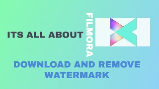 Download and Remove Watermark Filmora x in Hindi  Urdu [upl. by Corrie]