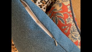 Fast and Easy How to Sew an Invisible Zipper into a Pillow or Cushion [upl. by Fransis591]