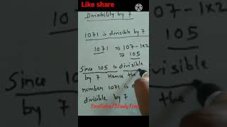 Check whether a number is divisible by 7 or not  StudyTime [upl. by Hesky]