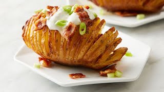 Air Fryer BaconRanch Hasselback Potatoes [upl. by Rohpotsirhc624]