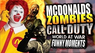 McDonalds Map Call of Duty WaW Zombies Funny Moments Custom Maps Mods [upl. by Yevre]