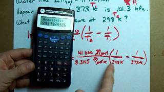 Find the Vapour Pressure ClausiusClapeyron Equation [upl. by Ahsenyl886]