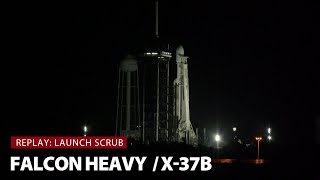 Replay SpaceX Falcon Heavy launch of X37B military spaceplane scrubbed  Dec 11 2023 [upl. by Eiro]