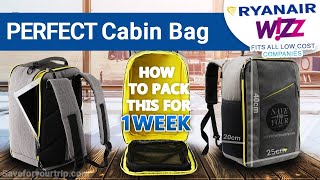 Cabin Bag RyanairWizzAir ✈️  How to Pack a Backpack for a WEEK [upl. by Muhan]