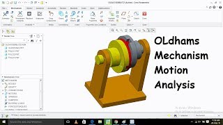 Oldhams Coupling Mechanism Motion Analysis in CREO [upl. by Bourne]