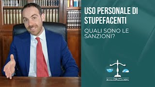 Uso personale di stupefacenti quali sono le sanzioni ⚖ Articolo 75 DPR 3091990 [upl. by Gone272]