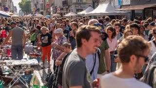 Bonnes affaires marchandage et moulesfrites  top départ de la grande braderie de Lille [upl. by Peltz]