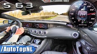 2019 MERCEDES AMG S63 COUPE 612HP S CLASS  TOP SPEED on AUTOBAHN by AutoTopNL [upl. by Terris]