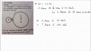 MonPlanMaths  Horlogeengrenageproportionnalité [upl. by Eeldarb645]