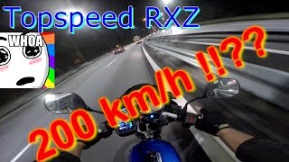 topspeed Yamaha RXZ 135 catalyzer GPS speed [upl. by Marozas213]