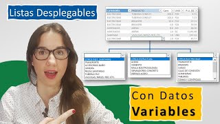 Crear una Lista Desplegable con Datos que VARÍEN dependiendo de lo que tenga una celda en EXCEL [upl. by Kalie139]