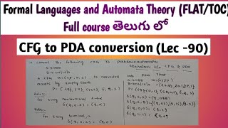 CFG to PDA conversion  equivalence between context free grammar and pushdown automata [upl. by Haziza]