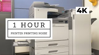 Relaxing printer printing noise 1 hour background white noise ambience study sleep no talking [upl. by Hendon]