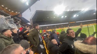 Ruben Neves Goal v Leicester with Wolves Fans Celebrations [upl. by Evadne728]