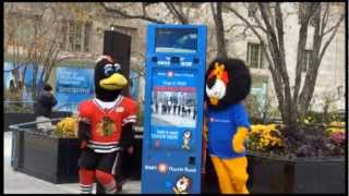 Benny The Bull Tommyhawk and Hubert have Bieber Fever  BMO Harris Bank [upl. by Imoin403]