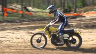 Suzuki tm 400 1974 45ft jump for the pass [upl. by Eninahpets]