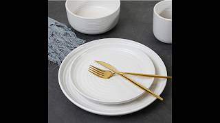 16pcs Embossed Dinnerware Set with Speckle  Raylon [upl. by Cirek]