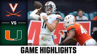 Virginia vs Miami Game Highlights  2023 ACC Football [upl. by Ecnahoy400]