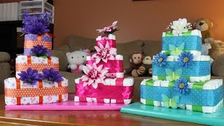 Square Diaper Cake How To Make [upl. by Adriel]