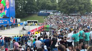 Spain  Italy Public Viewing Olympiapark Italy National Anthem EURO 2024 [upl. by Lichter]