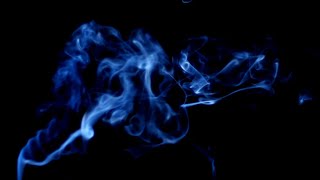 Blue Smoke  4K Black Background  Stock Footage  No Copyright  Motion Graphics  Animation [upl. by Bella]