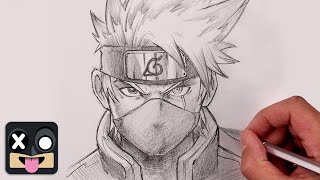 How To Draw Kakashi Hatake  Naruto Sketch Tutorial [upl. by Gaige]