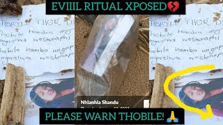 EVIIIL RITUAL done on THOBILE at the beach Xposed picture ampletter found in a bottle to destroy her [upl. by Nayllij]