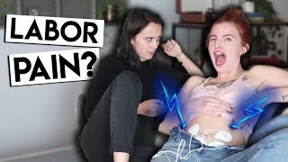 LESBIANS TRY LABOR PAIN SIMULATOR hilarious [upl. by Knutson640]