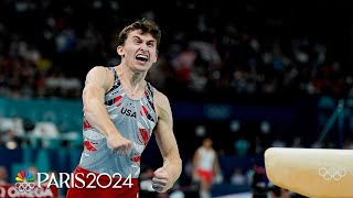 Stephen Nedoroscik Wins Bronze Medal at Mens Pommel Horse Final at Paris Olympics 2024 [upl. by Bittencourt]