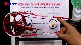 Bisiklet parçaları ile Alternatif Akım ve Doğru Akım anlatmak  Alternating  Direct current [upl. by Ahsineb]