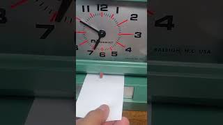 Acroprint 150NR4 Analog Time Recorder Punch Card Machine [upl. by Daahsar]