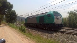 Trenes en Castellbisbal Barcelona [upl. by Loriner557]