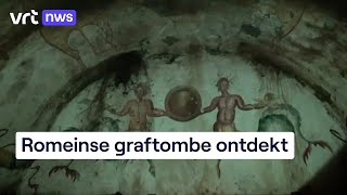 Intacte Romeinse graftombe ontdekt na graafwerken aan waterleiding in Napels [upl. by Novart905]