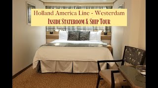 MS Westerdam Inside Stateroom and Ship Tour  Holland America line cruise ship [upl. by Lyndsey]