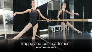 BALLET BARRE BASICS  frappé and petit battement tutorial  natalie danza [upl. by Pich]